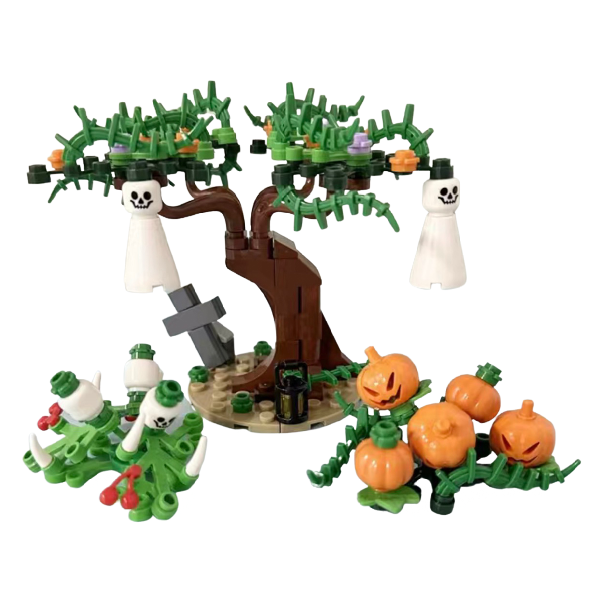 Halloween Pumpkin Building Blocks Skull Ghost Cemetery Jack-O-Lanterns NEW Set