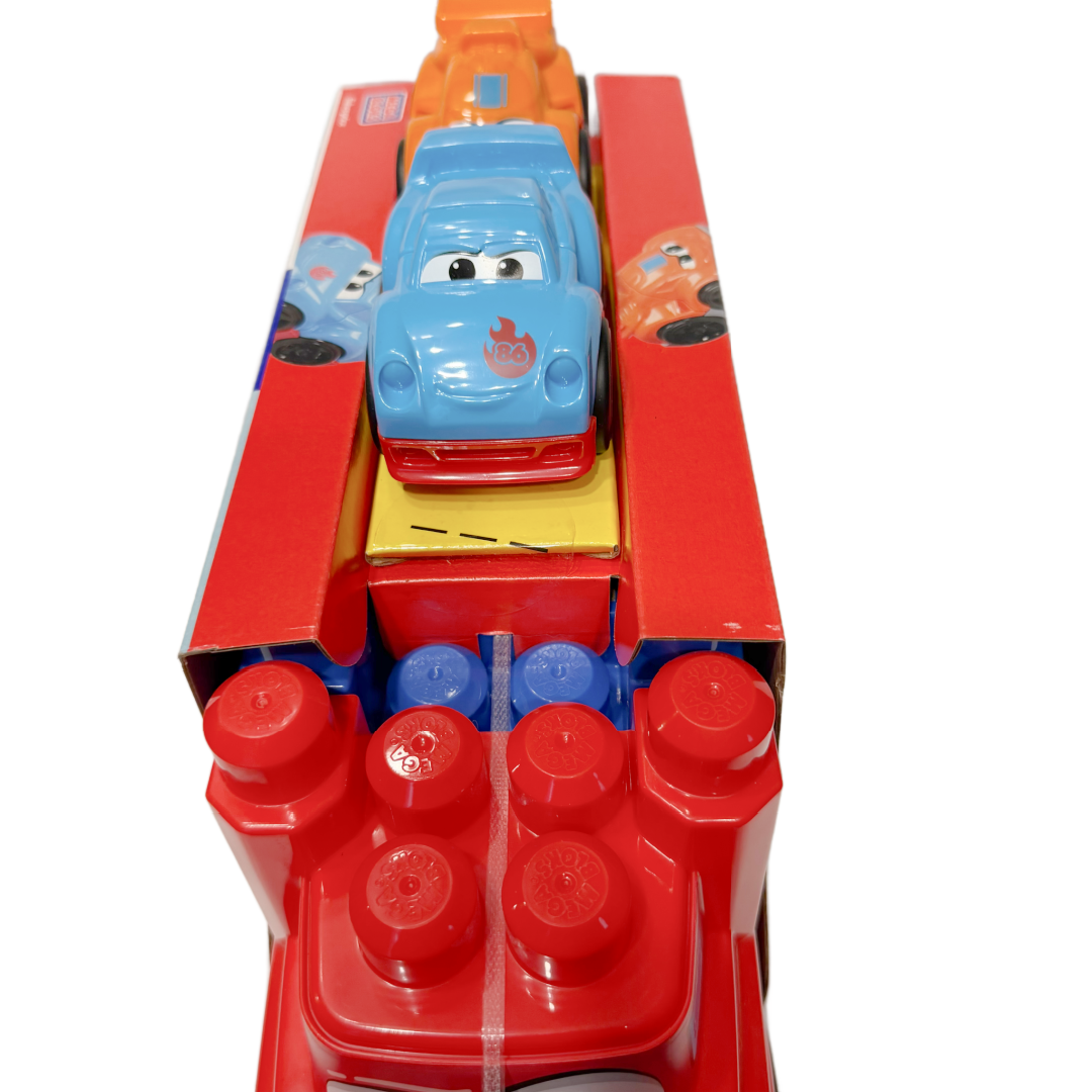MEGA BLOKS Toddler Building Blocks Toy Set, Build & Race Cars Rig New