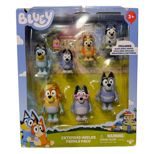 Bluey Friends Extended Heeler Family Pack 8 Figure Multi Pack Sealed Box