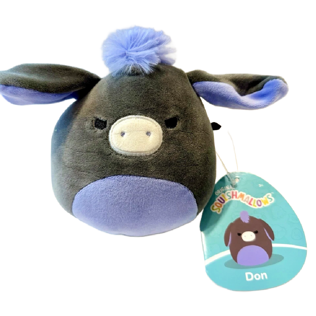 Squishmallows Don The Charcoal Donkey 5" Plush Official Jazwares Animal New