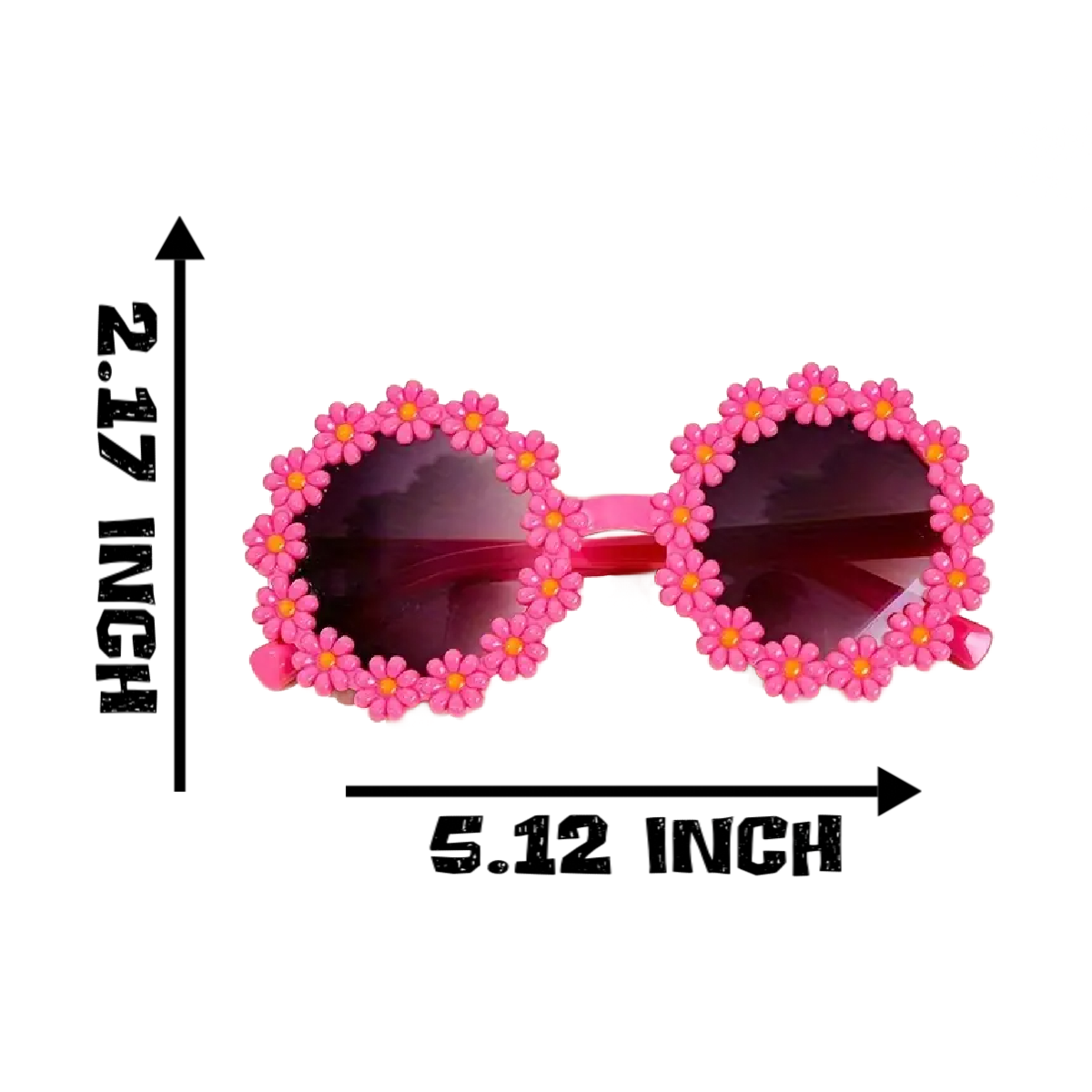 Fresh Flower Round Sunglasses Trendy Cute Toddler Kid Summer Tinted Glasses New