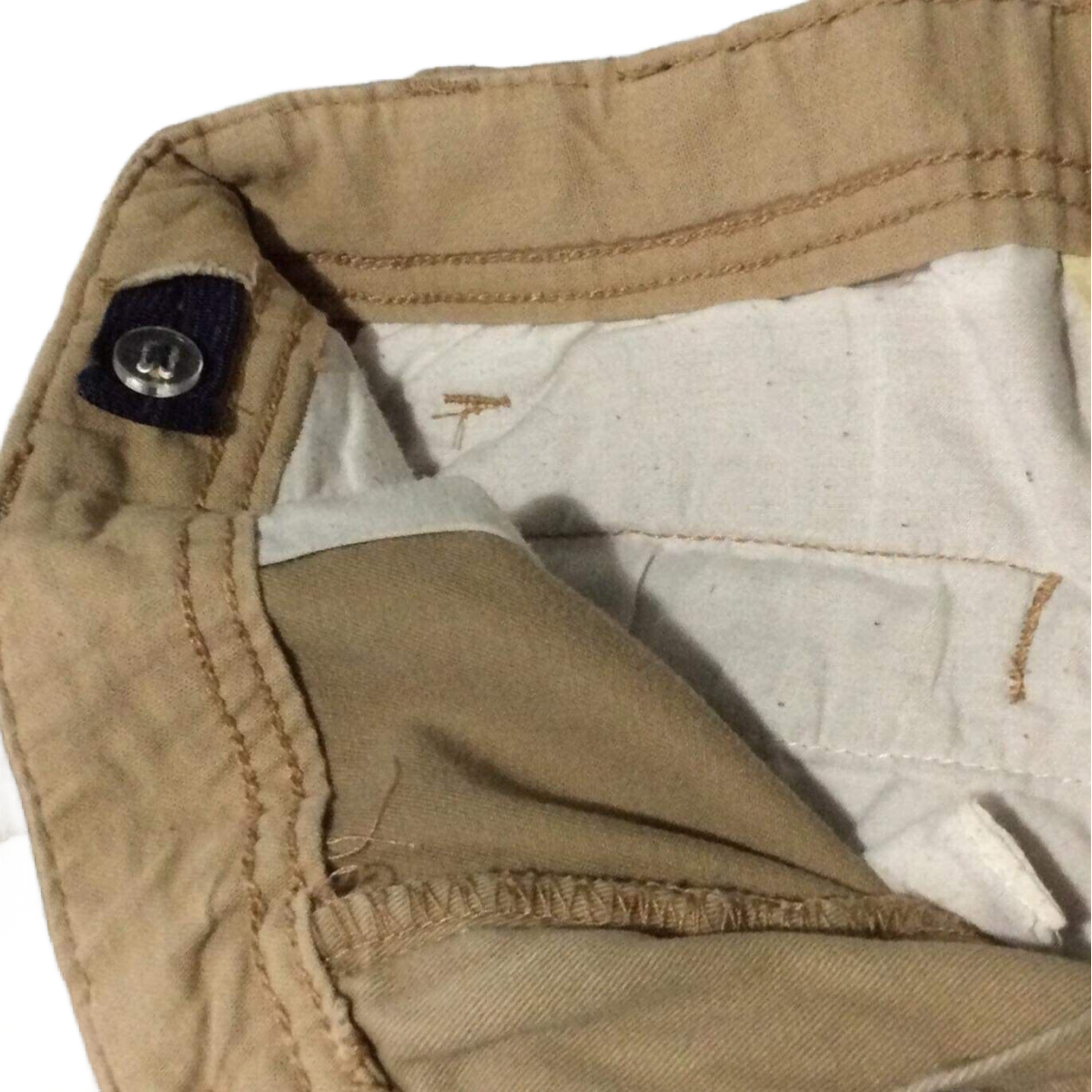 Faded Glory Youth Shorts Size 10 Chino Khaki Adjustable Waist Pockets Belt Loops