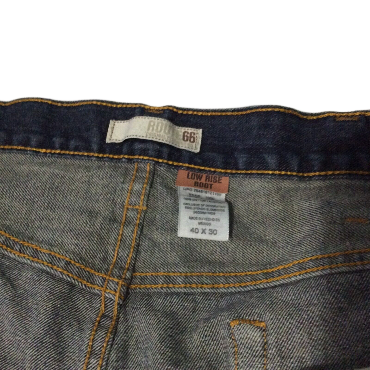 Route 66 Men's Denim Jeans Size 40x30 Low Rise Boot Dark Wash Stretch Pant