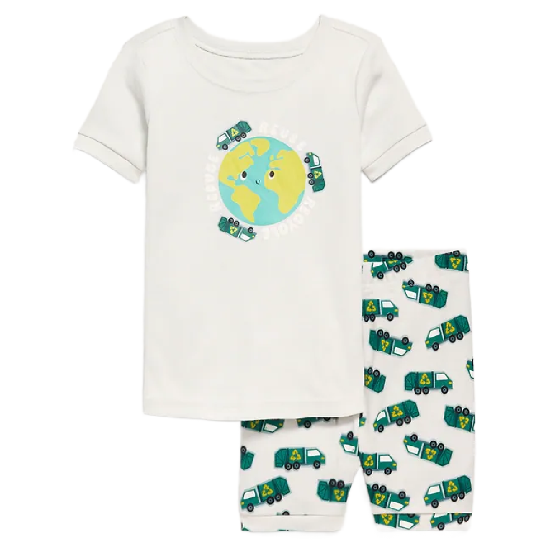 Old Navy Snug Fit Pajamas Short Sleeve PJs New 2pc Set
