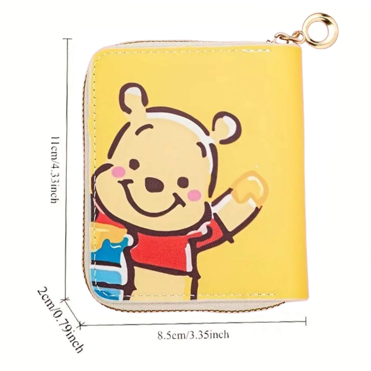 Disney 4" Faux Leather Wallet Zipper Coin Pocket Credit Card Slot New