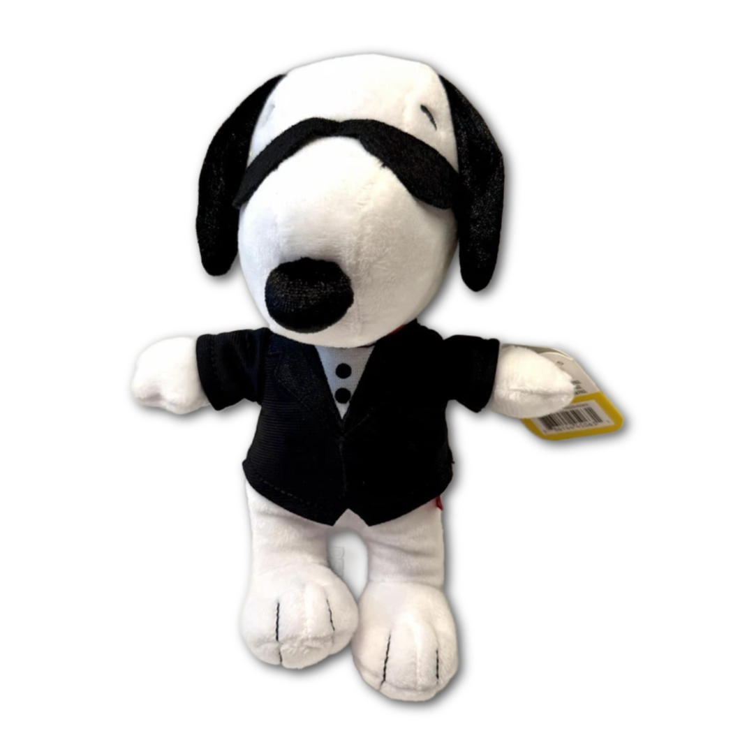 Peanuts Bean Plush Secret Agent Snoopy Comic Dog Officially Licensed NWT