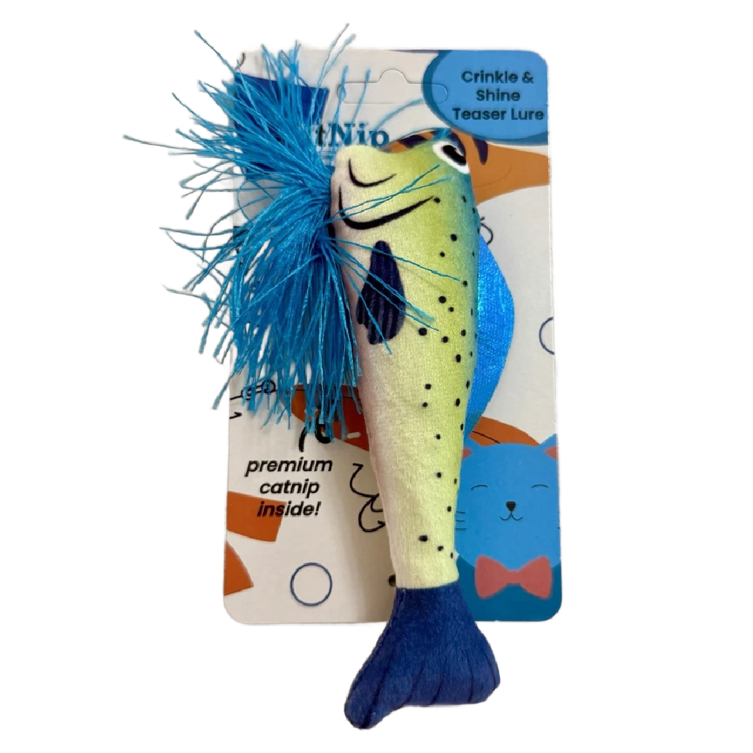 KitNip Kitty Cat Interactive Catnip Plush Catfish Fishing Pole Lot of 4 Toys New