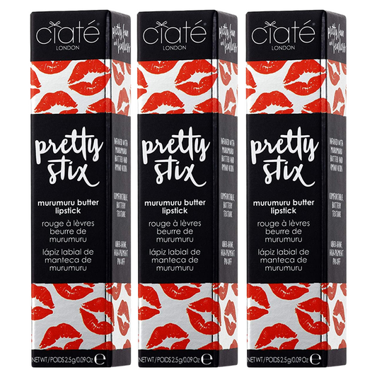 CIATE LONDON Pretty Stix Lipstick in Chick Flick (Orange) Full Size NIB Lot Of 3