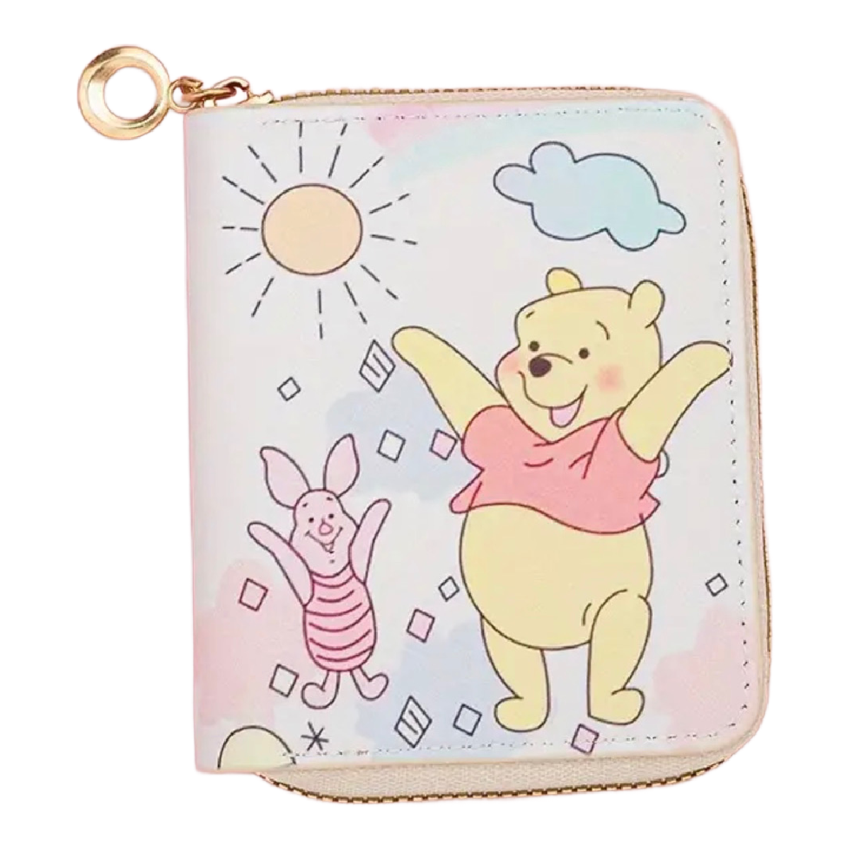 Disney 4" Faux Leather Wallet Zipper Coin Pocket Credit Card Slot New