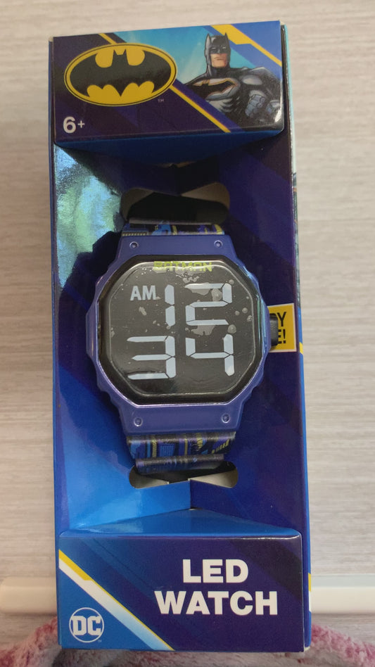 BATMAN DC Comic Watch Flashing LED Octagon Face New