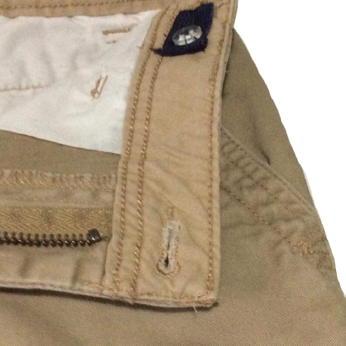 Faded Glory Youth Shorts Size 10 Chino Khaki Adjustable Waist Pockets Belt Loops