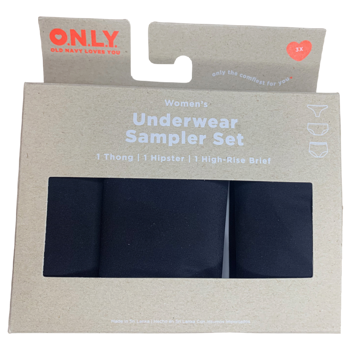 Panties Soft-Knit No-Show Underwear Variety 3-Pack for Women NWT Lot