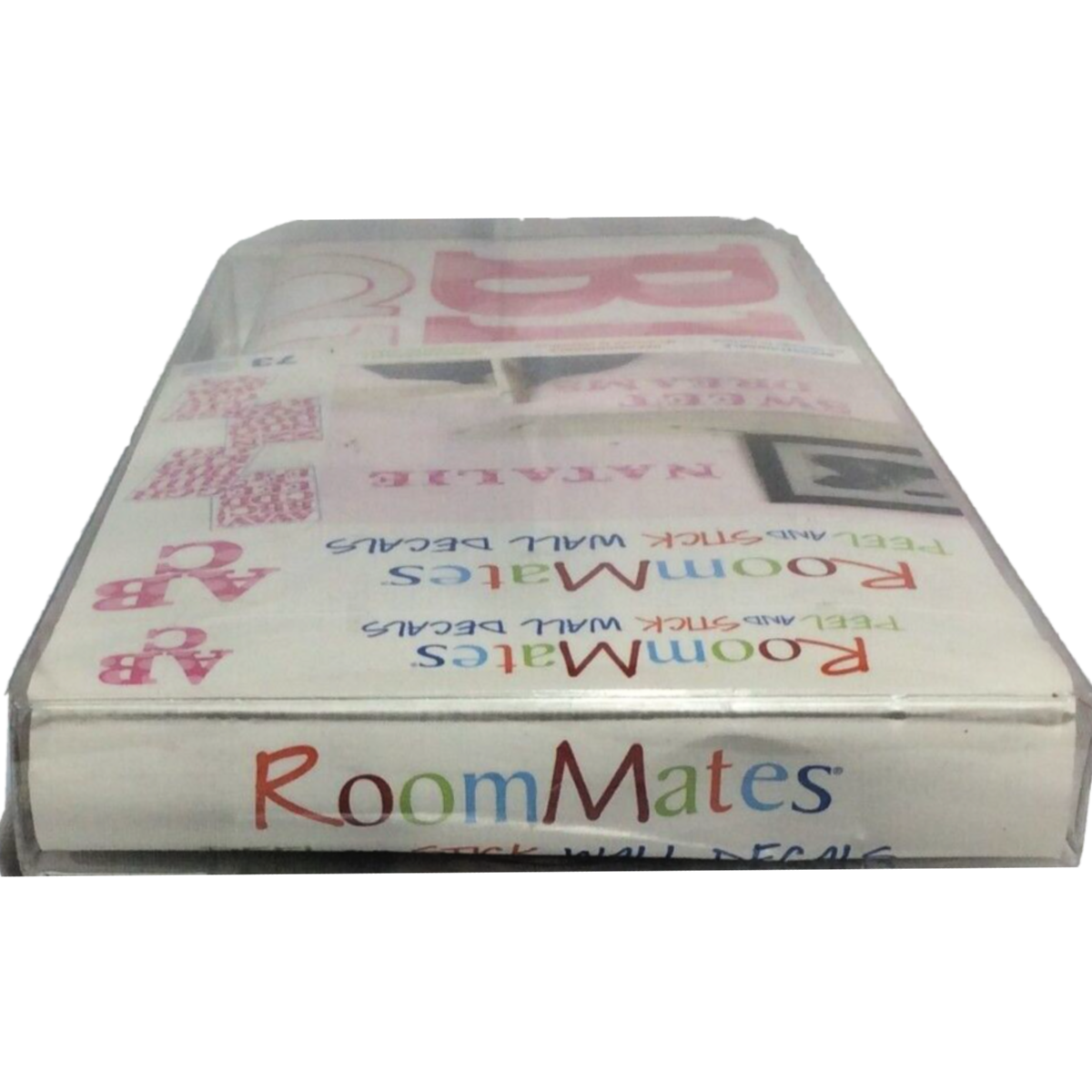 Room Mates Peel & Stick Repositionable Wall Decal Stickers Pink Letters School