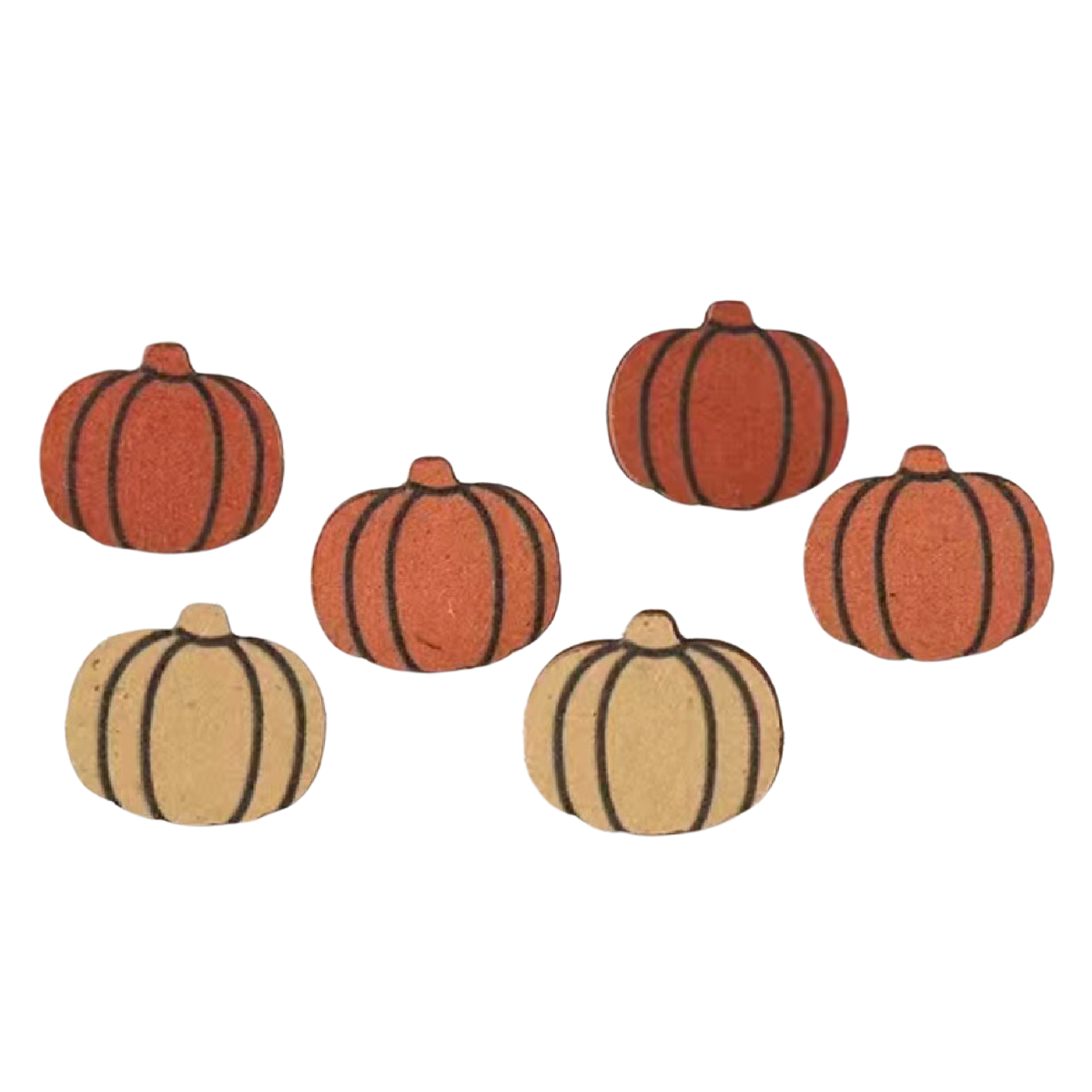Set of 3 Pumpkin Post Earrings Wood Casual Studs Autumn Colors NEW