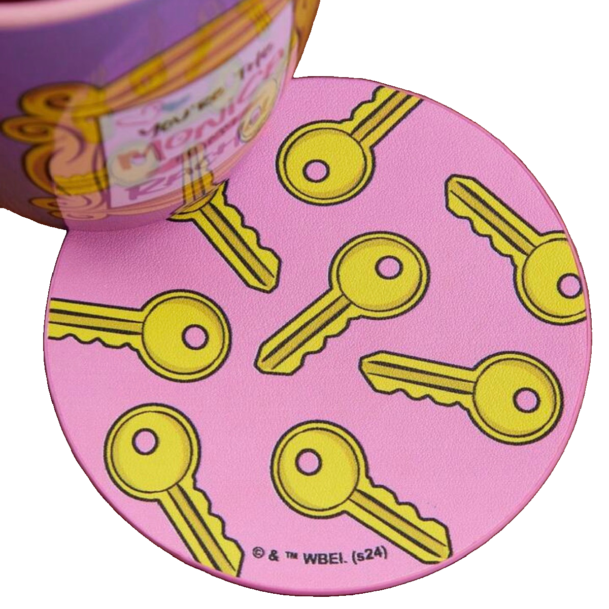 TV Show FRIENDS Drink Cup Coasters Set Faux Leather 3.9" Round New Lot of 4