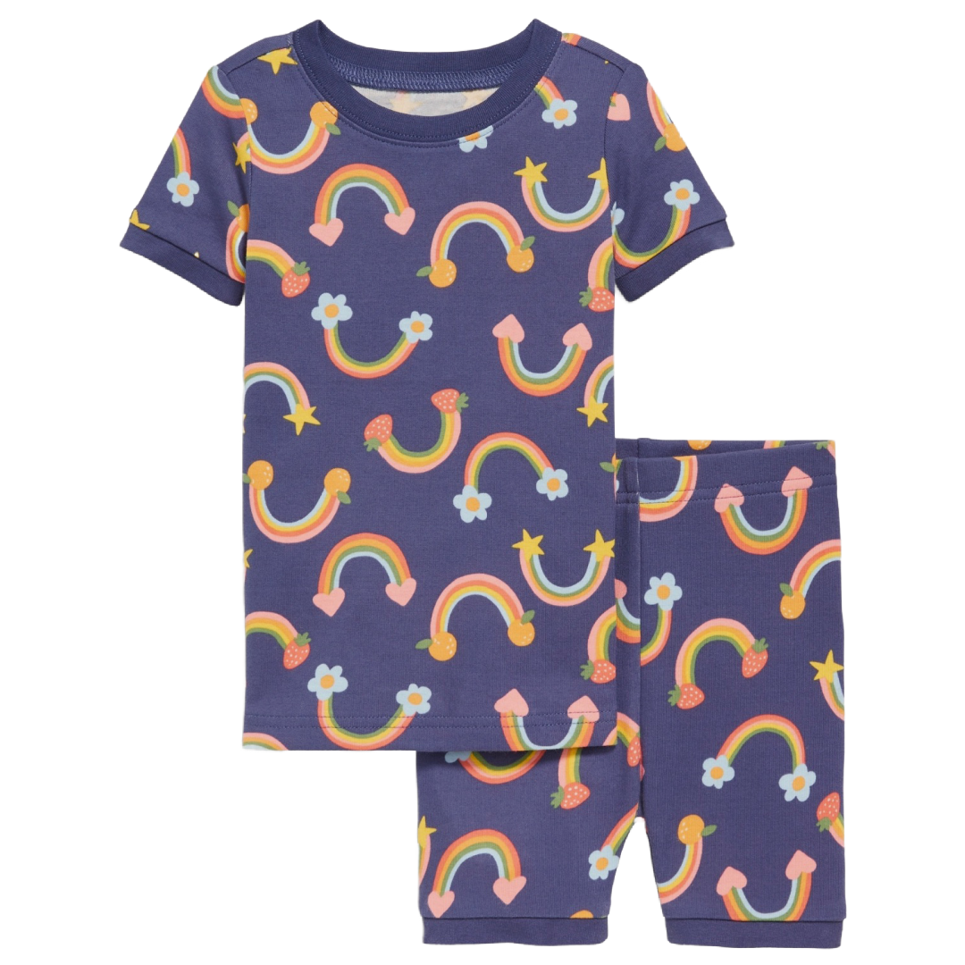 Old Navy Snug Fit Pajamas Short Sleeve PJs New 2pc Set
