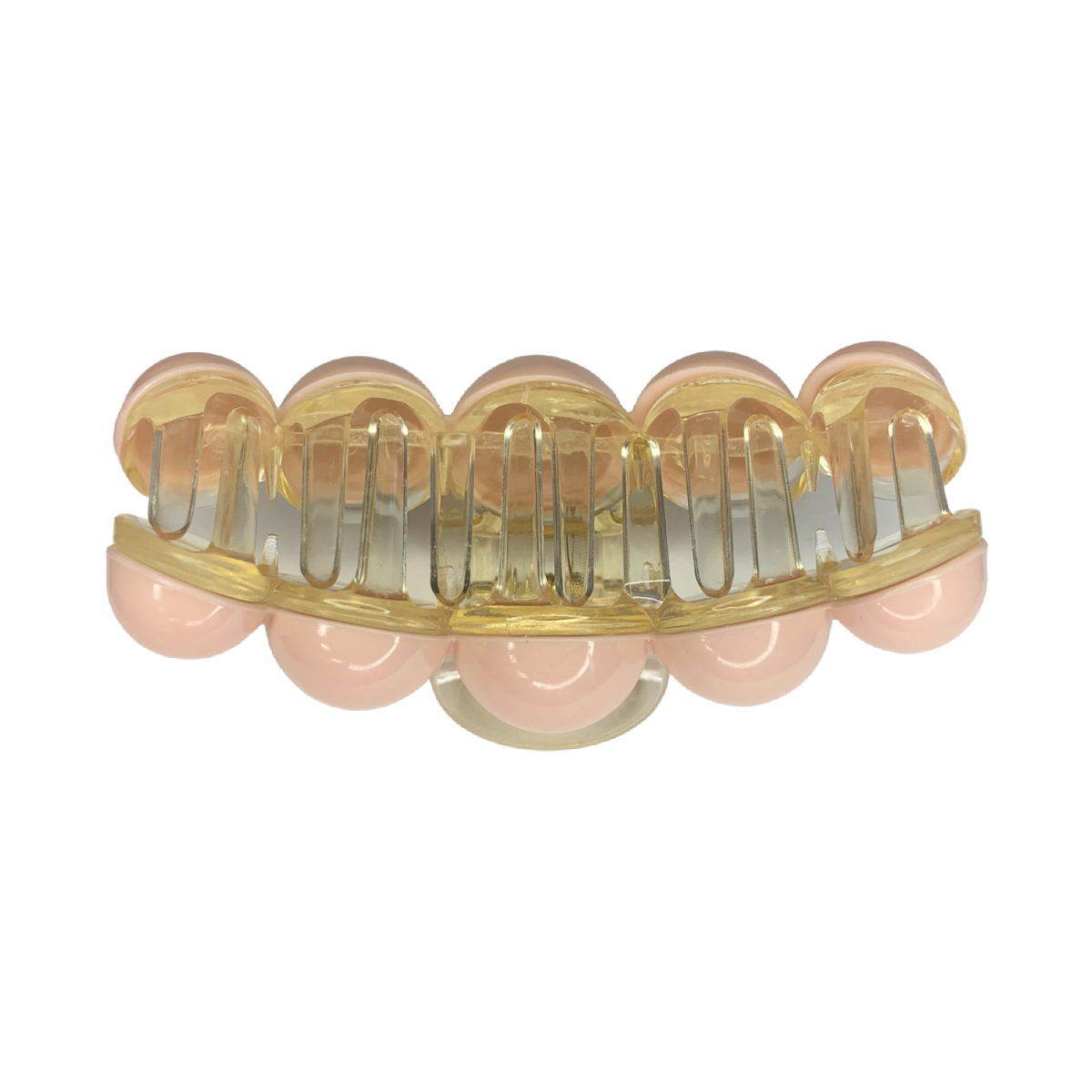 Pale Peachy Bubble Pink Hair Claw Shark Clip 4" Long Spring Summer Color New