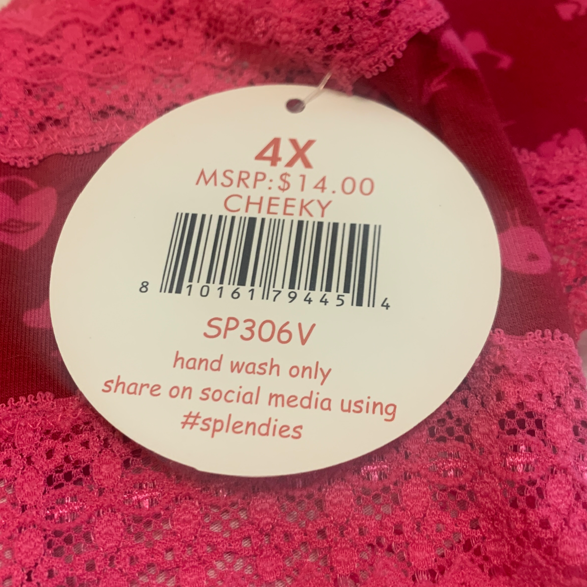 Splendies Love Valentine Cupid Arrow Cheeky Panties 4x Cotton Lot of 3 New Pairs