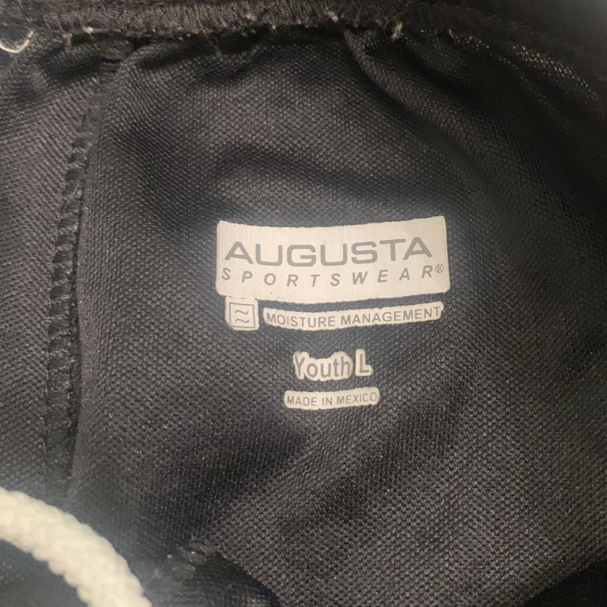 Augusta Sportswear Youth L Athletic Soccer Shorts Black Drawstring Elastic Waist