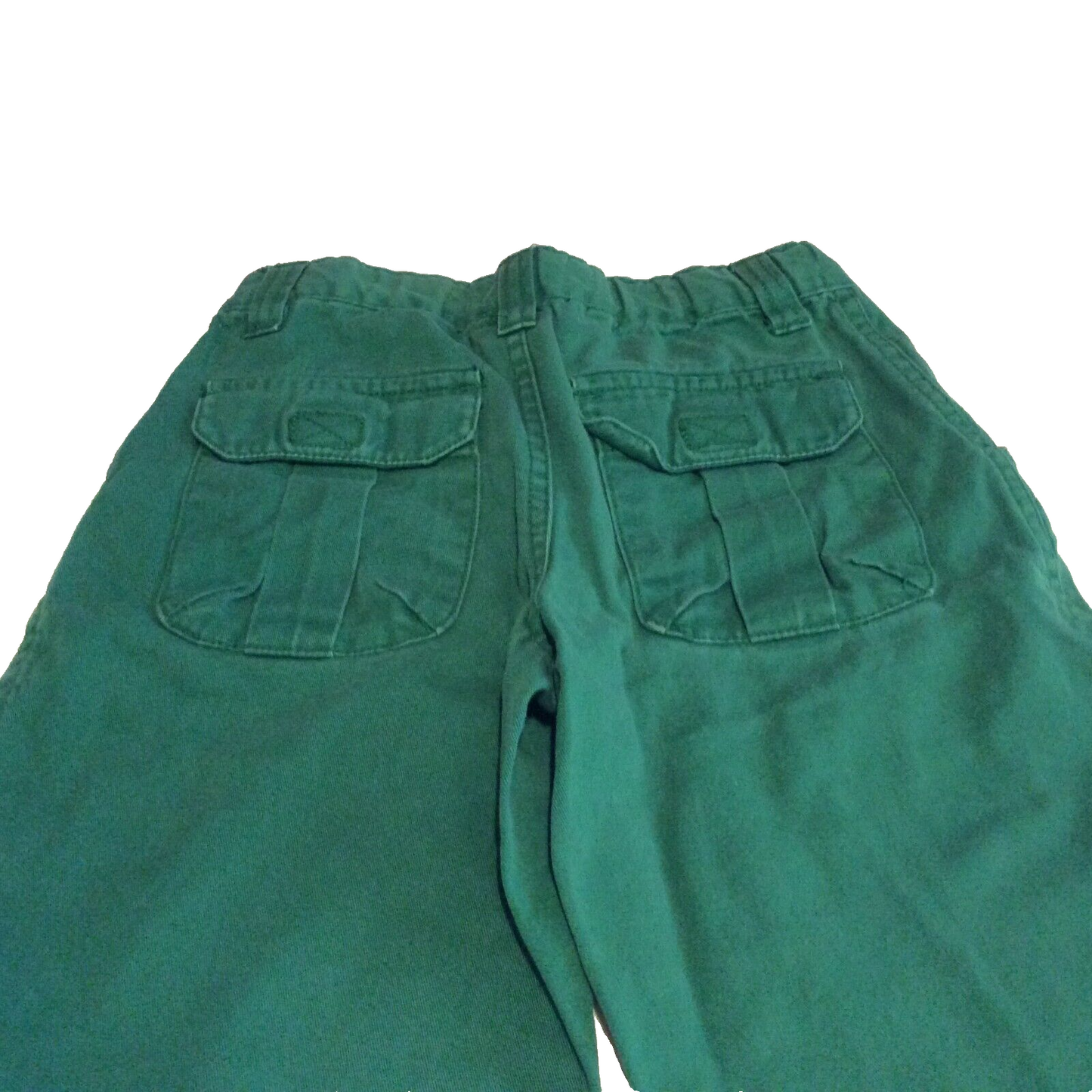 Cherokee Chino Shorts Size 5T Flat Front Adjustable Waist Green Pockets Zipper