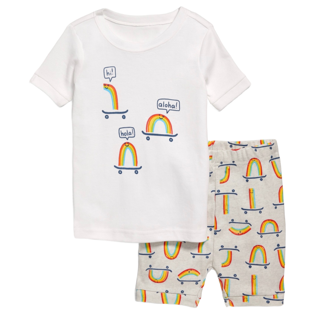 Old Navy Snug Fit Pajamas Short Sleeve PJs New 2pc Set