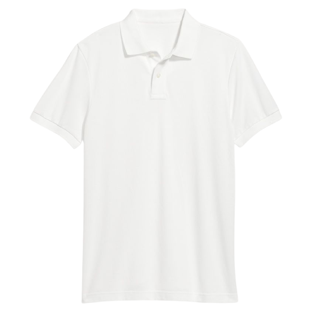 Pique Polo Shirt Men's Slim Fit White Cotton Blend Short Sleeve Collared NWT