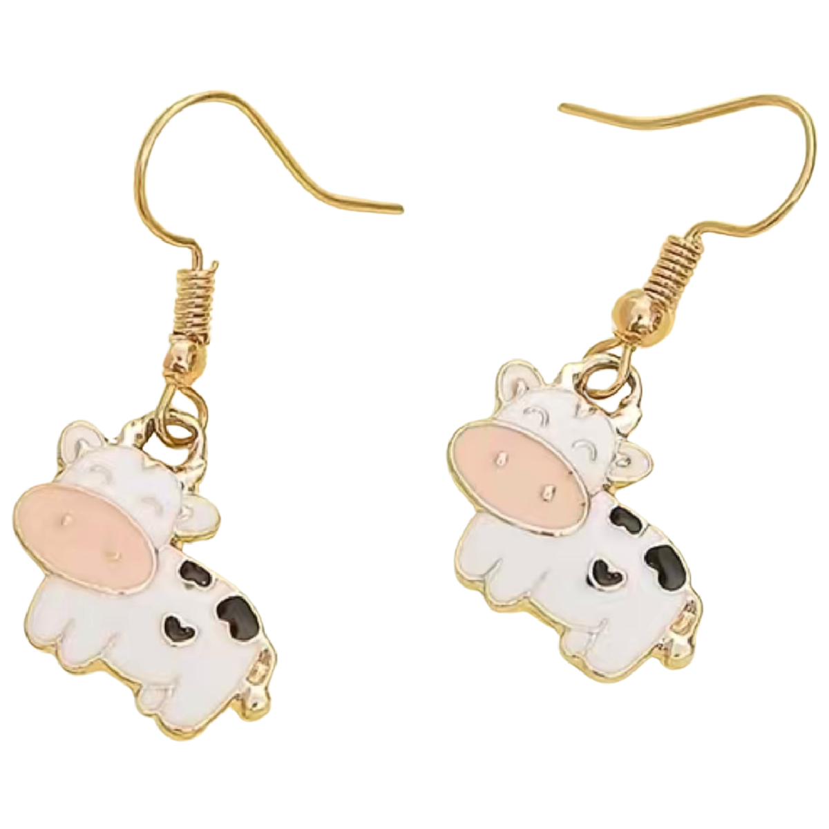 Cute Happy Cow Earrings Dairy Farm Animals 1.4" Dangle Drop Casual NEW