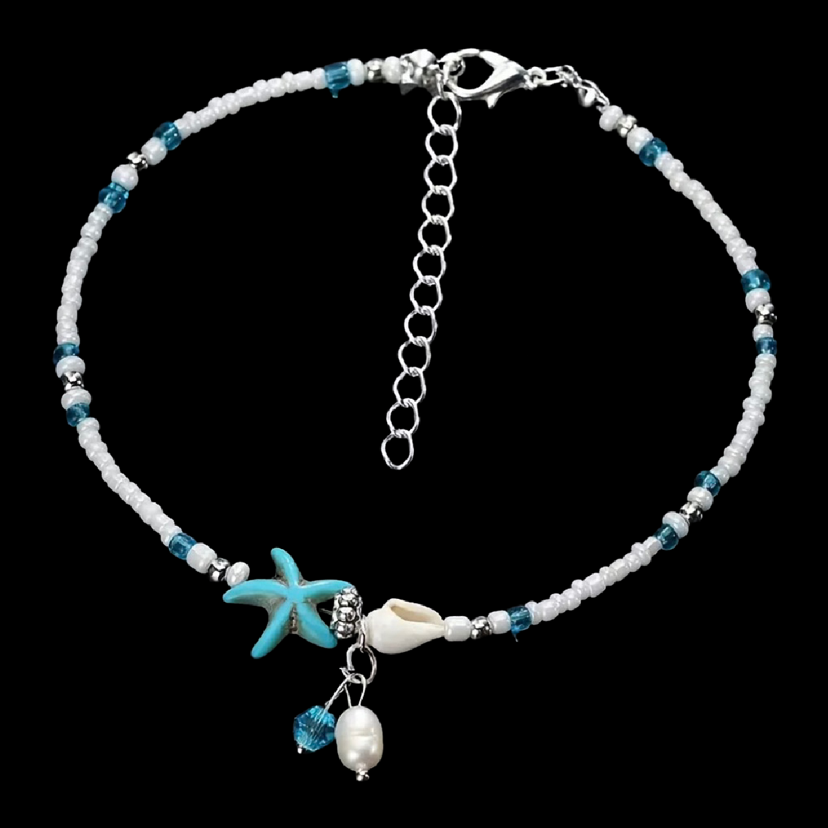 Bohemian Starfish Conch Beaded Charm Anklet Bracelet Beach Summer Jewelry New