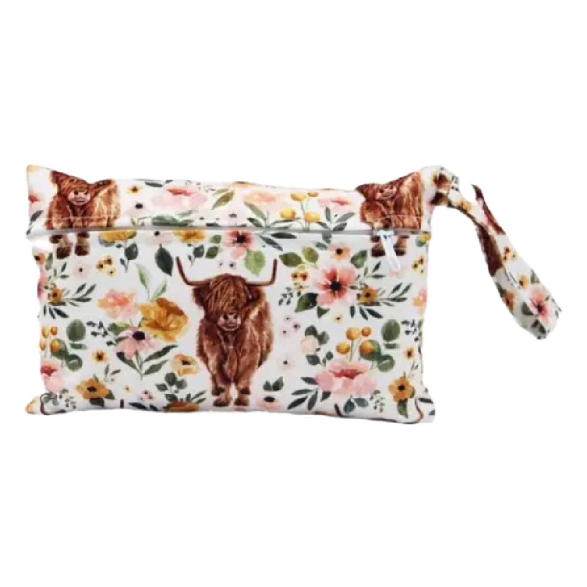 Highland Cattle Water Dry Bags Floral Print In 2 Different Sizes 2pc Lot