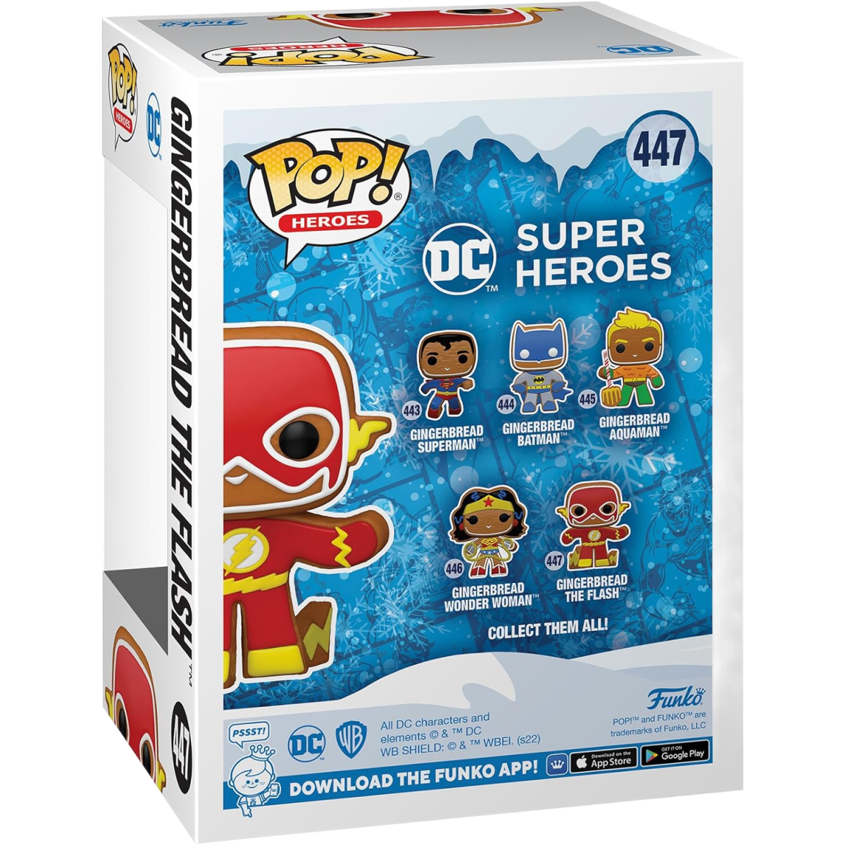 Funko Pop! Heroes DC Holiday Gingerbread Aquaman Batman Superman Flash Lot of 5