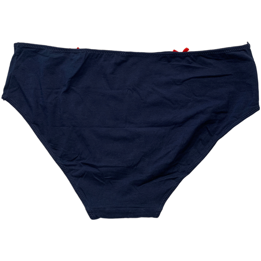 Splendies Size 4X Sailor Chic Bikini Panties Cotton Navy Blue Red Ribbon NWT