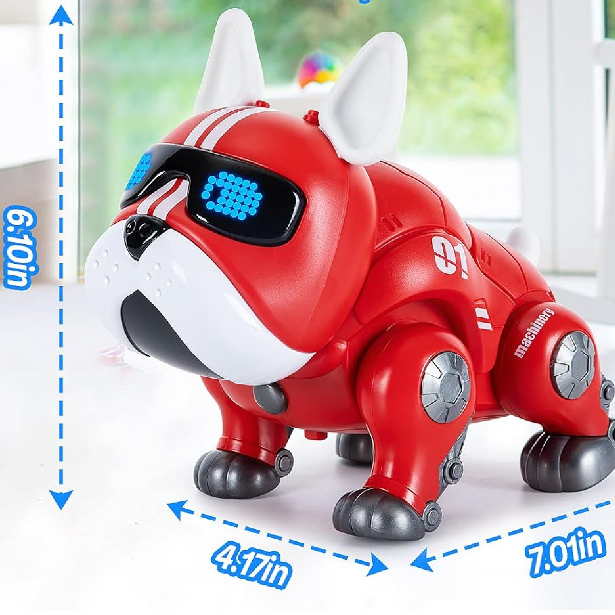 Noetoy Robot Red Dog LED Electronic Sound Music Walks Interactive Baby Toy NEW