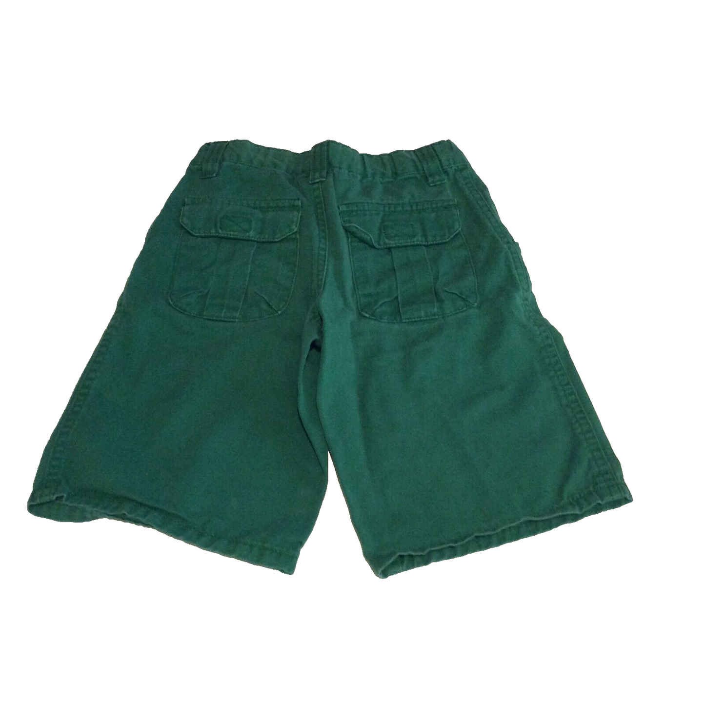 Cherokee Chino Shorts Size 5T Flat Front Adjustable Waist Green Pockets Zipper