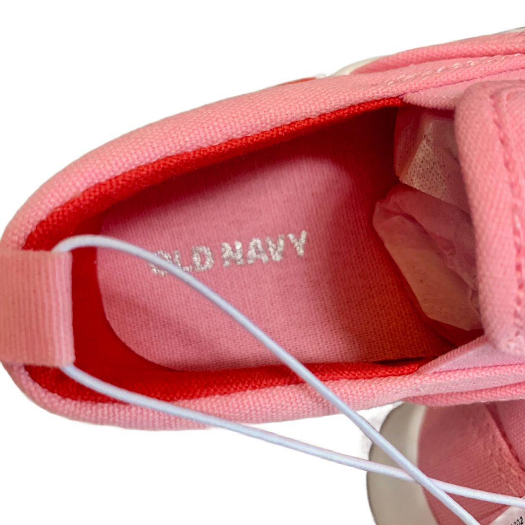 Canvas Slip-On Sneakers for Toddler Girls Pink Shoes w/ Strawberry Patch NWT Old Navy