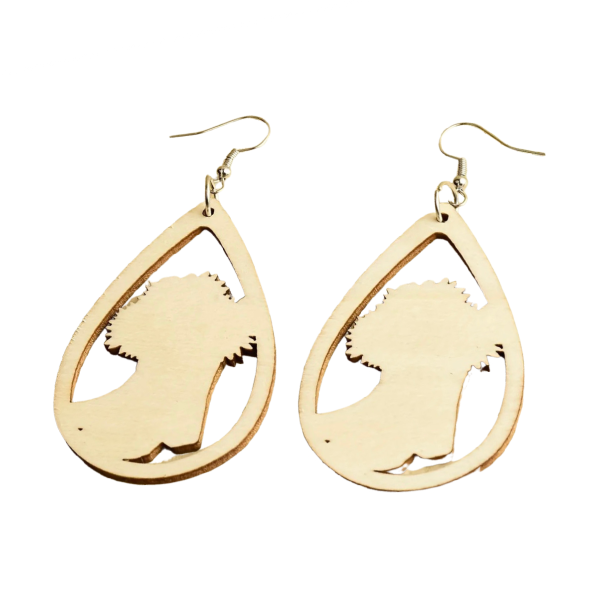 Teardrop Western Style Earrings Wooden Hollow Cowboy Boots Sunflowers Dangle New