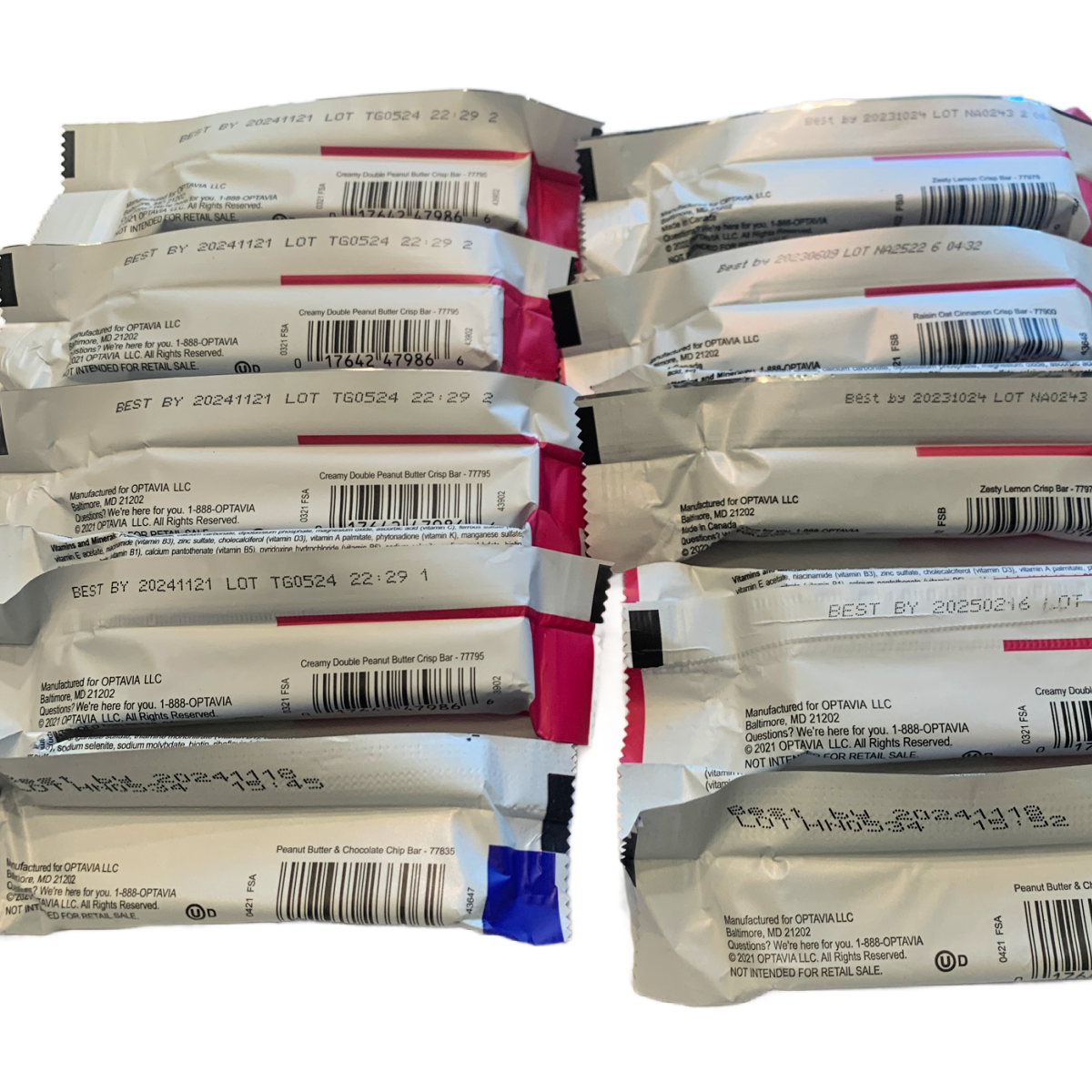 OPTAVIA Lot NEW Past Best By Date 58 Total Fueling Bars Shakes Soups & More
