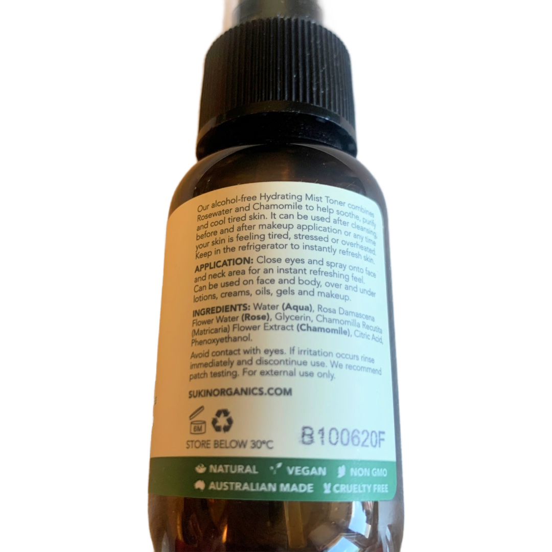 Sukin Original Hydrating Mist Toner 50ml Chamomile & Rose NEW