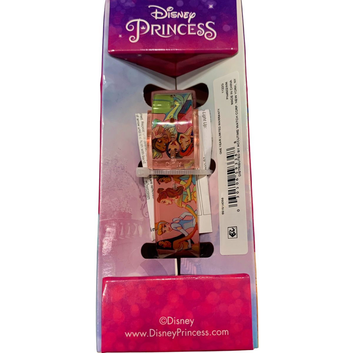 Disney PRINCESS Flashing LCD Watch Round Face Kids NEW In Box