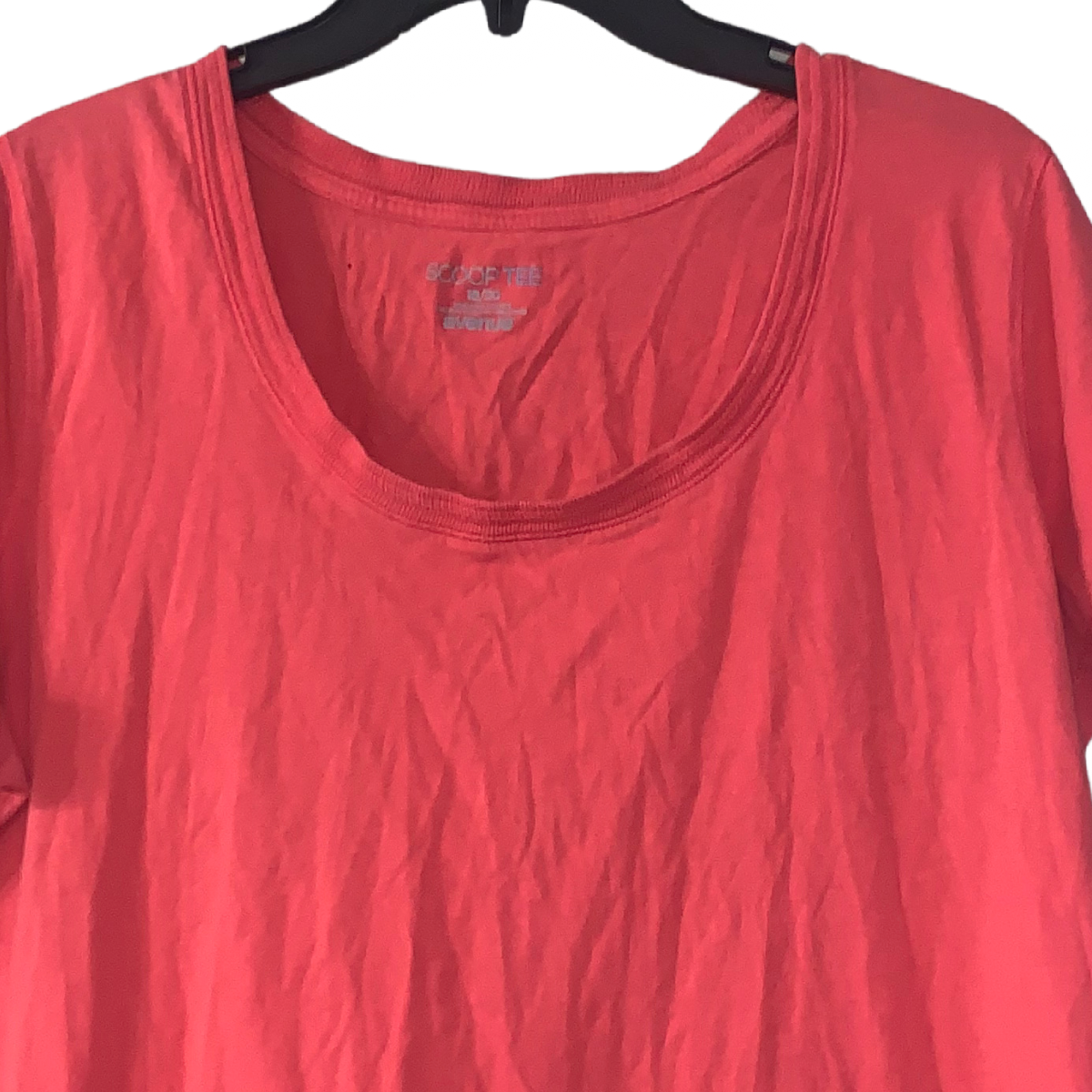 Avenue Size 18/20 T-Shirt Scoop Neck Short Sleeve Coral Pink 100% Pima Cotton