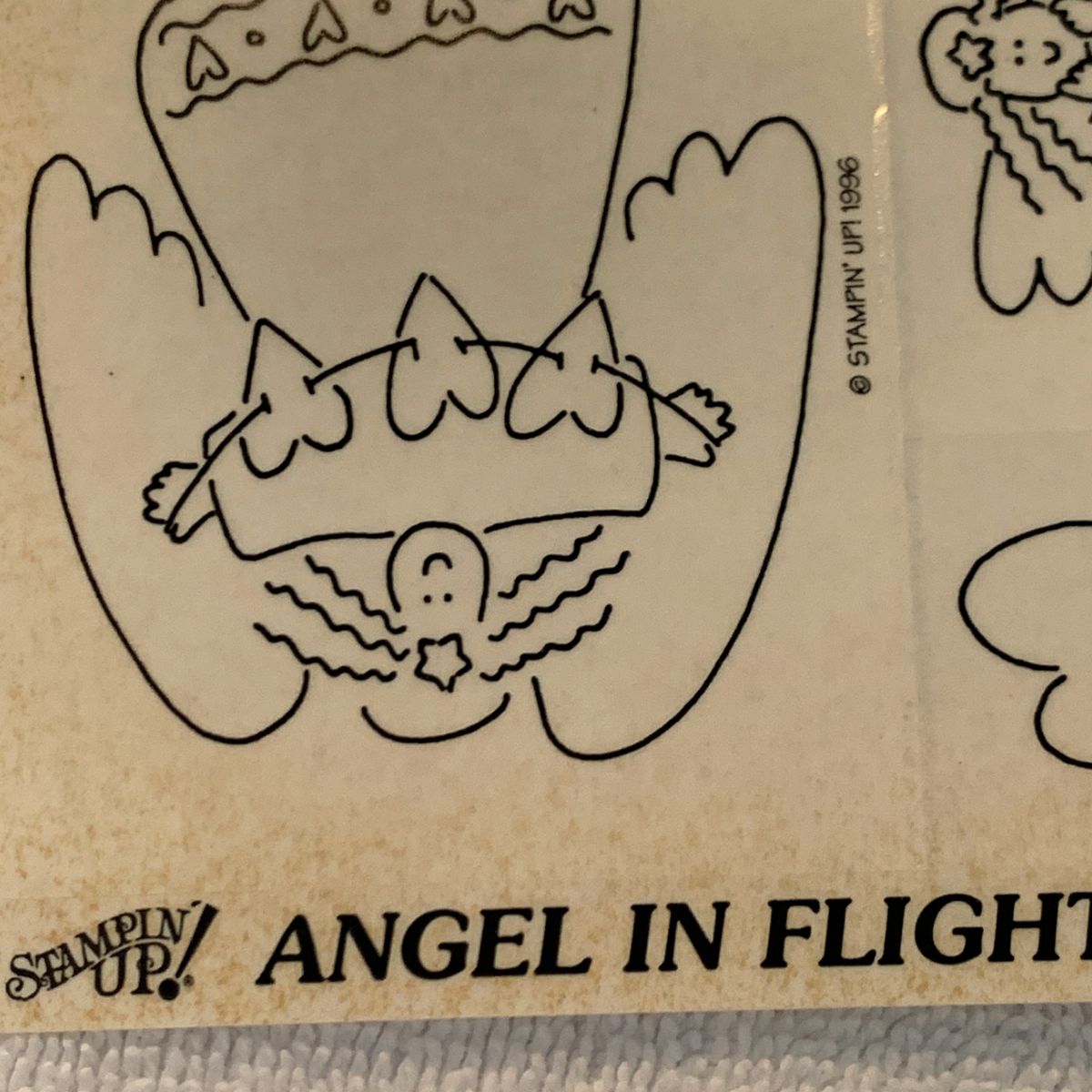 Stampin' Up ANGELS IN FLIGHT Foam Mounted Rubber Stamps 1996 New Lot Vintage