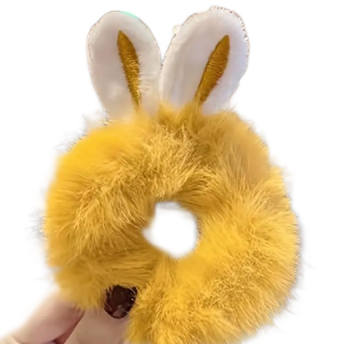 Bunny Rabbit Ears Plush Hair Tie Elastic Ring Ponytail Holder 3pc New Easter Set