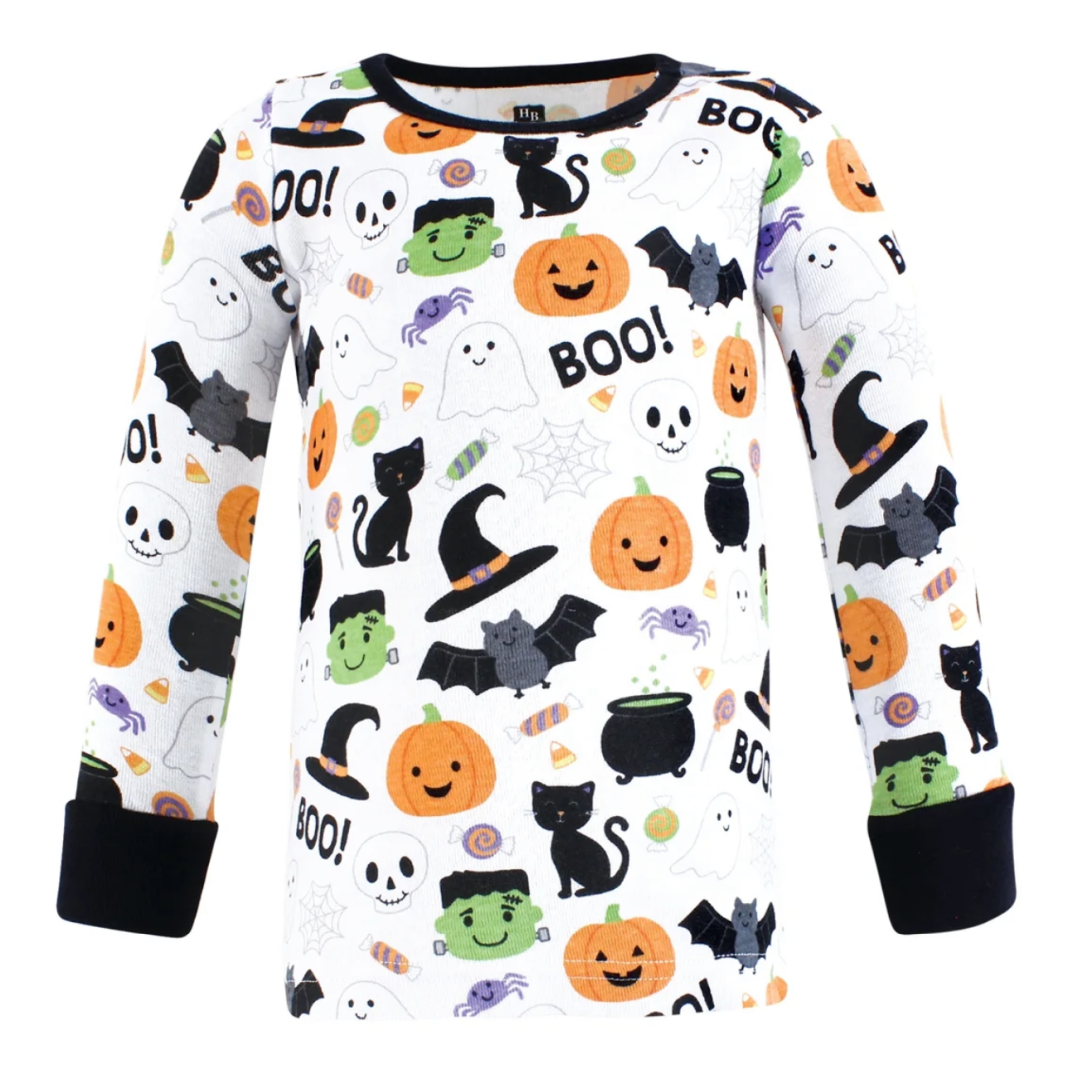 Halloween Toddler 2pc PJs Size 5T Cat Bat Spider Long Sleeve Top Pants Set NWT