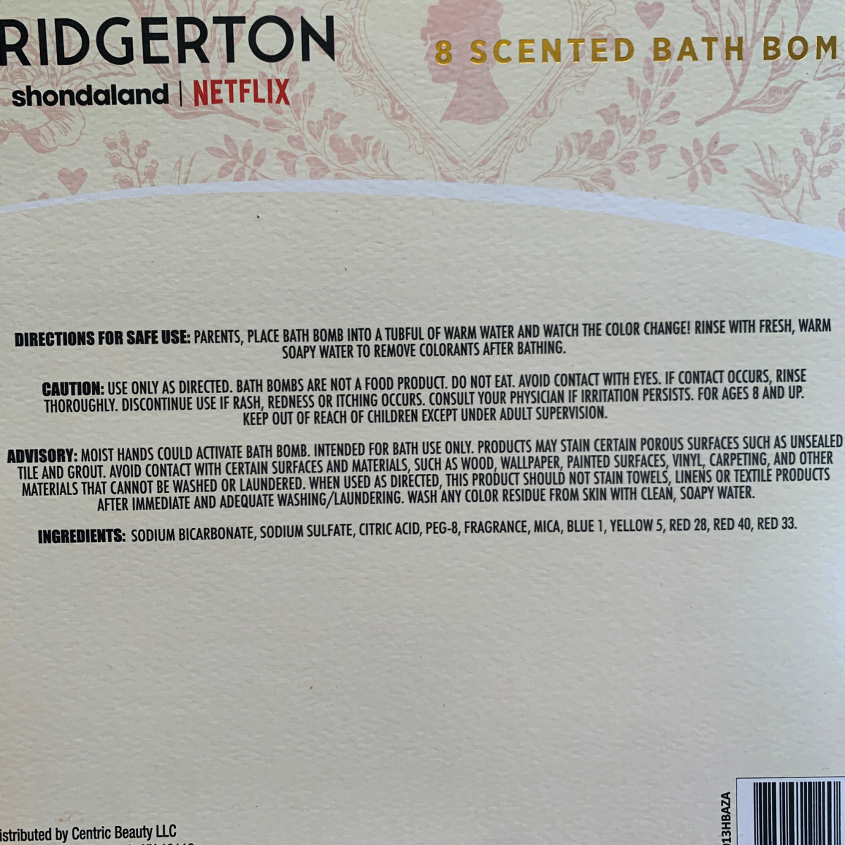 Bridgerton True Love 8 Scented Bath Bombs Honey, Rose, Lavender, Jasmine Sealed