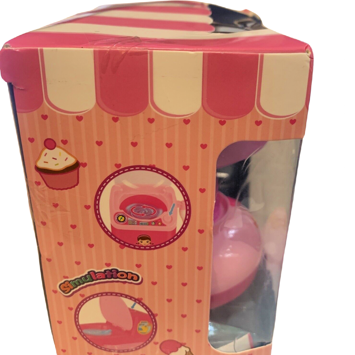 Pretend Play House Small Toy Desk Lamp Pink AA Battery Operated NIB