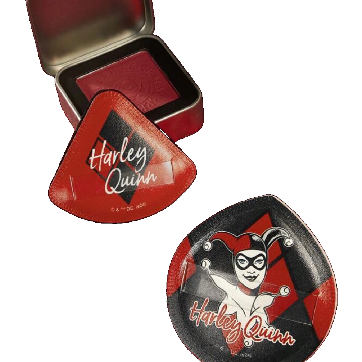 Harley Quinn D.C. Comics Makeup Powder Puff 2pc Set Soft Cartoon New Lot