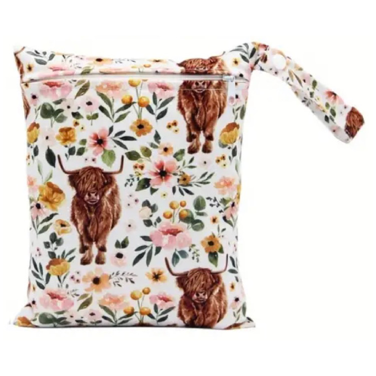 Highland Cattle Water Dry Bags Floral Print In 2 Different Sizes 2pc Lot