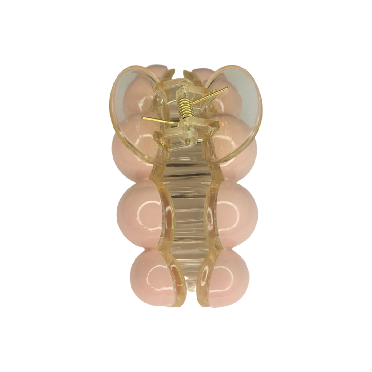 Pale Peachy Bubble Pink Hair Claw Shark Clip 4" Long Spring Summer Color New