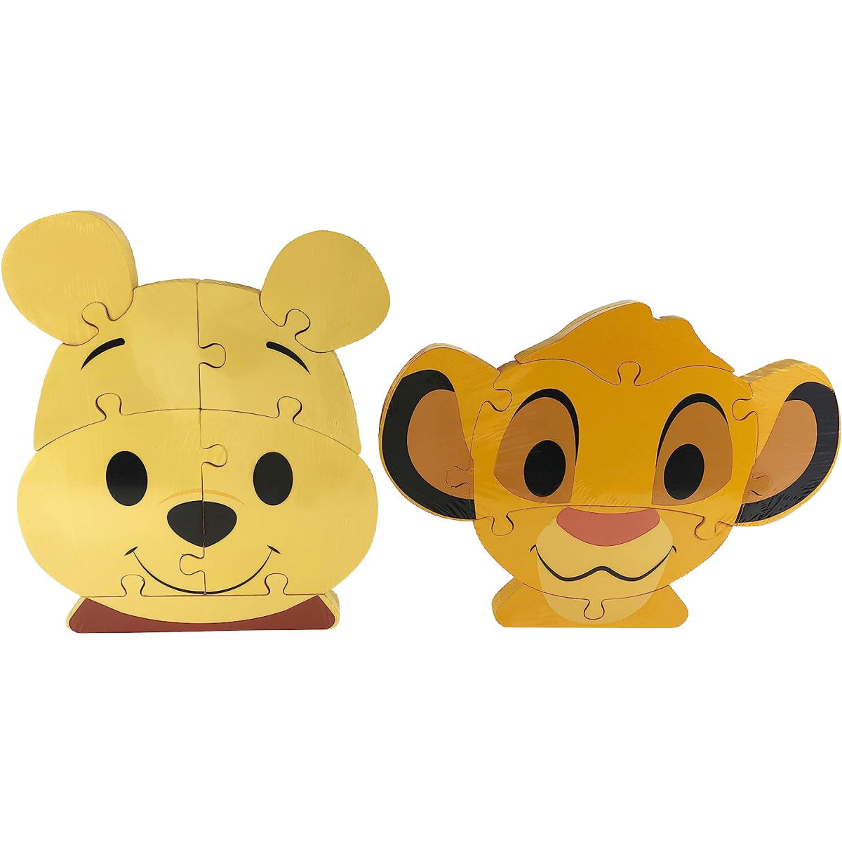 Disney Wooden Puzzles Winnie the Pooh & Simba Lion King 2-Pack Toddler Lot NIB