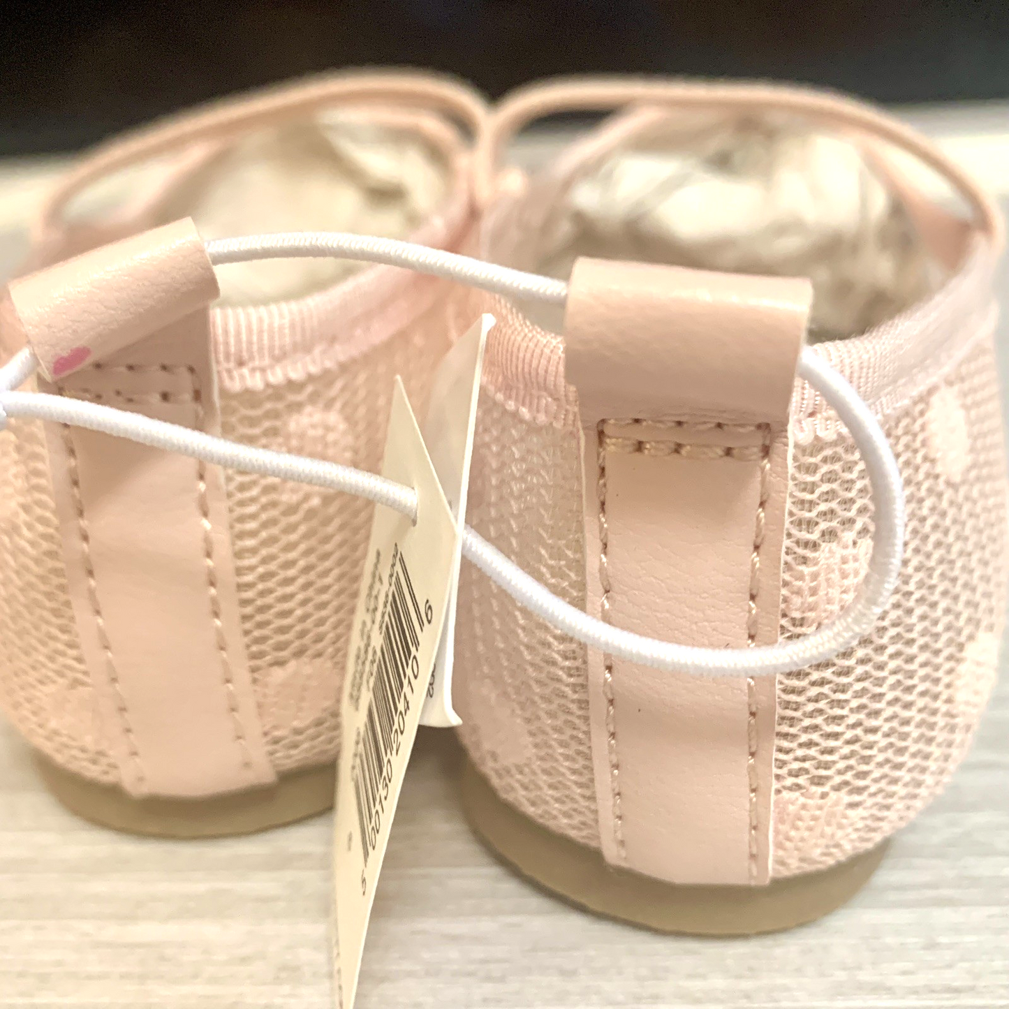 Pink Mesh Ballet Flats for Toddler Girls Size 6 Polka Dot NWT