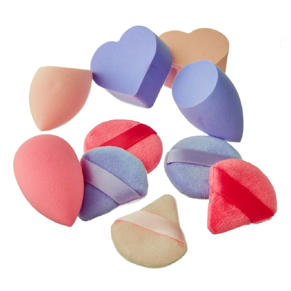 Bridgerton True Love 10 Piece Makeup Blending Sponges & Powder Puffs New Set
